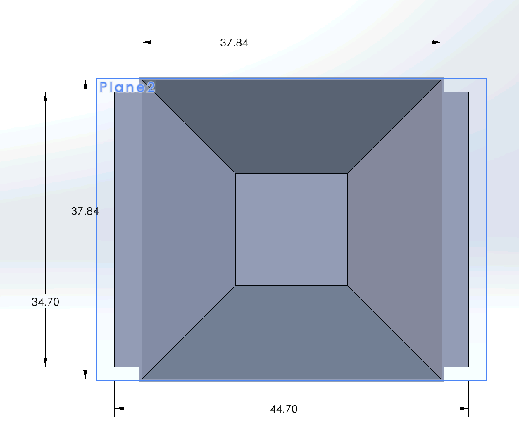 3D CAD model of test solar oven
