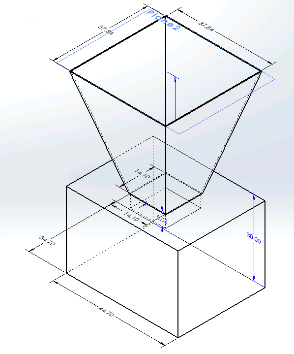 3D CAD model of final solar oven