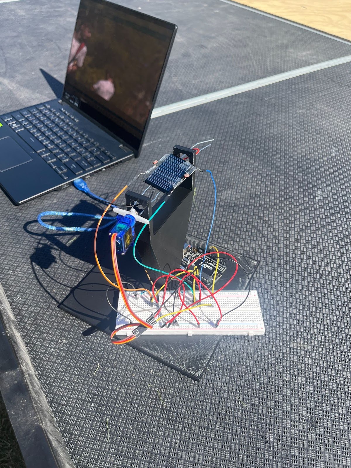 Solar tracker in testing