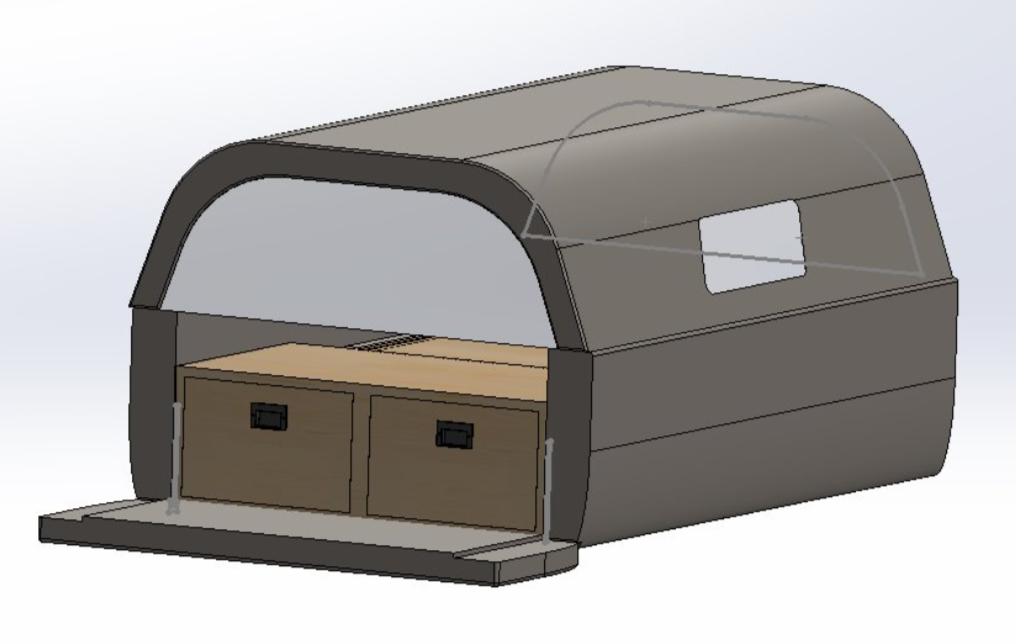3D CAD model of Tacoma drawer assembly