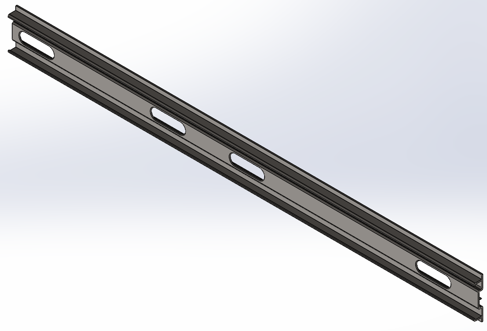 3D CAD model of middle slide