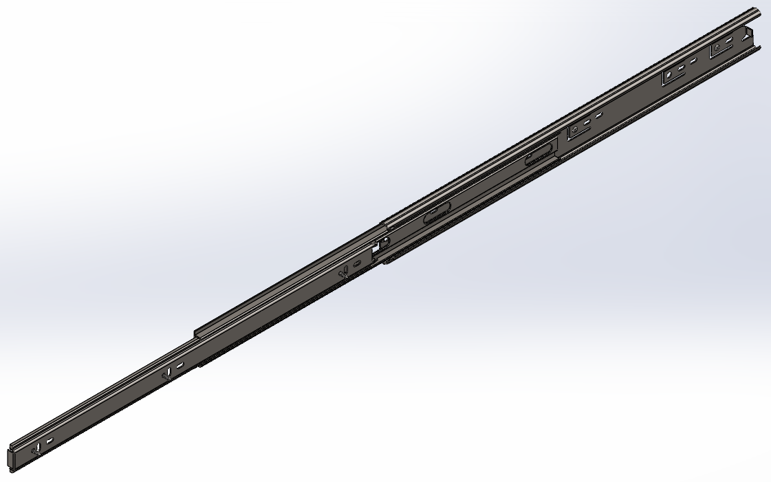 3D CAD model of slide assembly